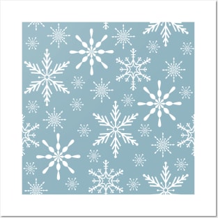 Snowflake seamless pattern design Posters and Art